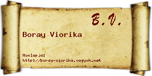 Boray Viorika névjegykártya